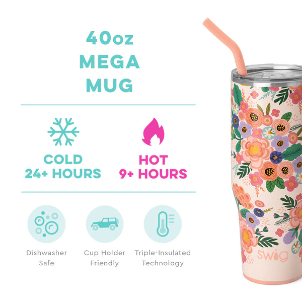 Swig 40 oz Mega Mug | Full Bloom