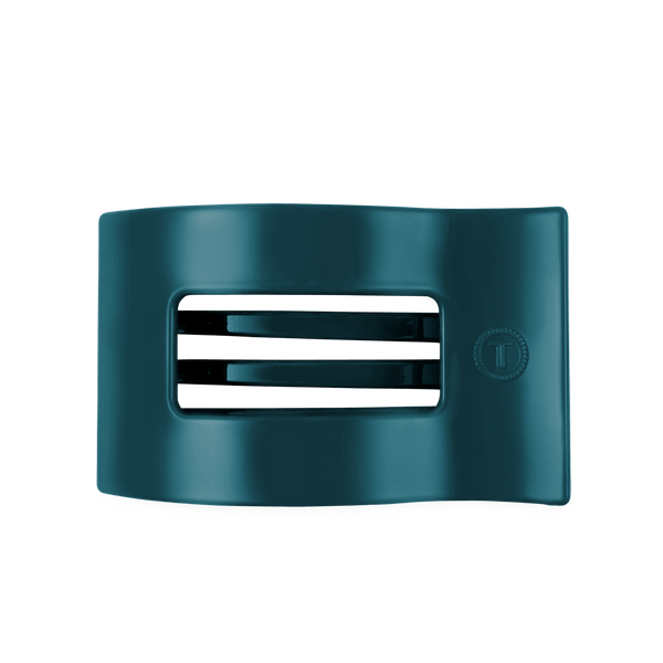 Teleties Flat Rectangle Hair Clip - Teal with It