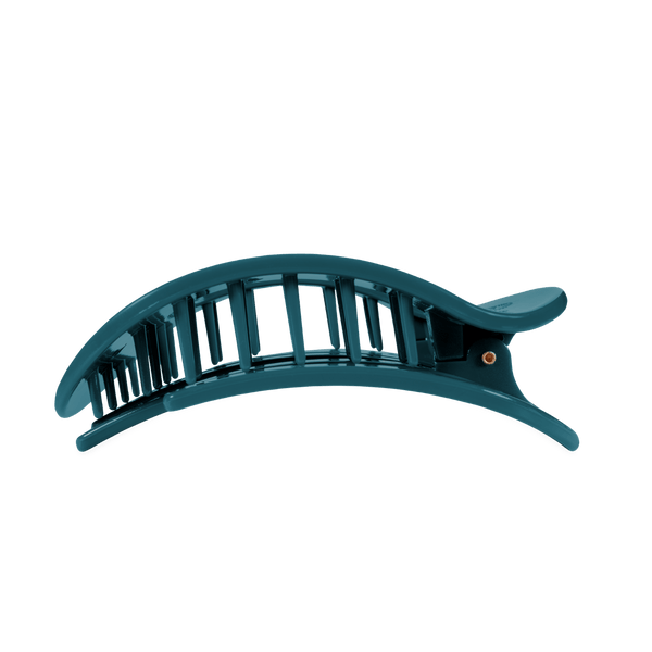 Teleties Flat Round Hair Clip - Teal with It