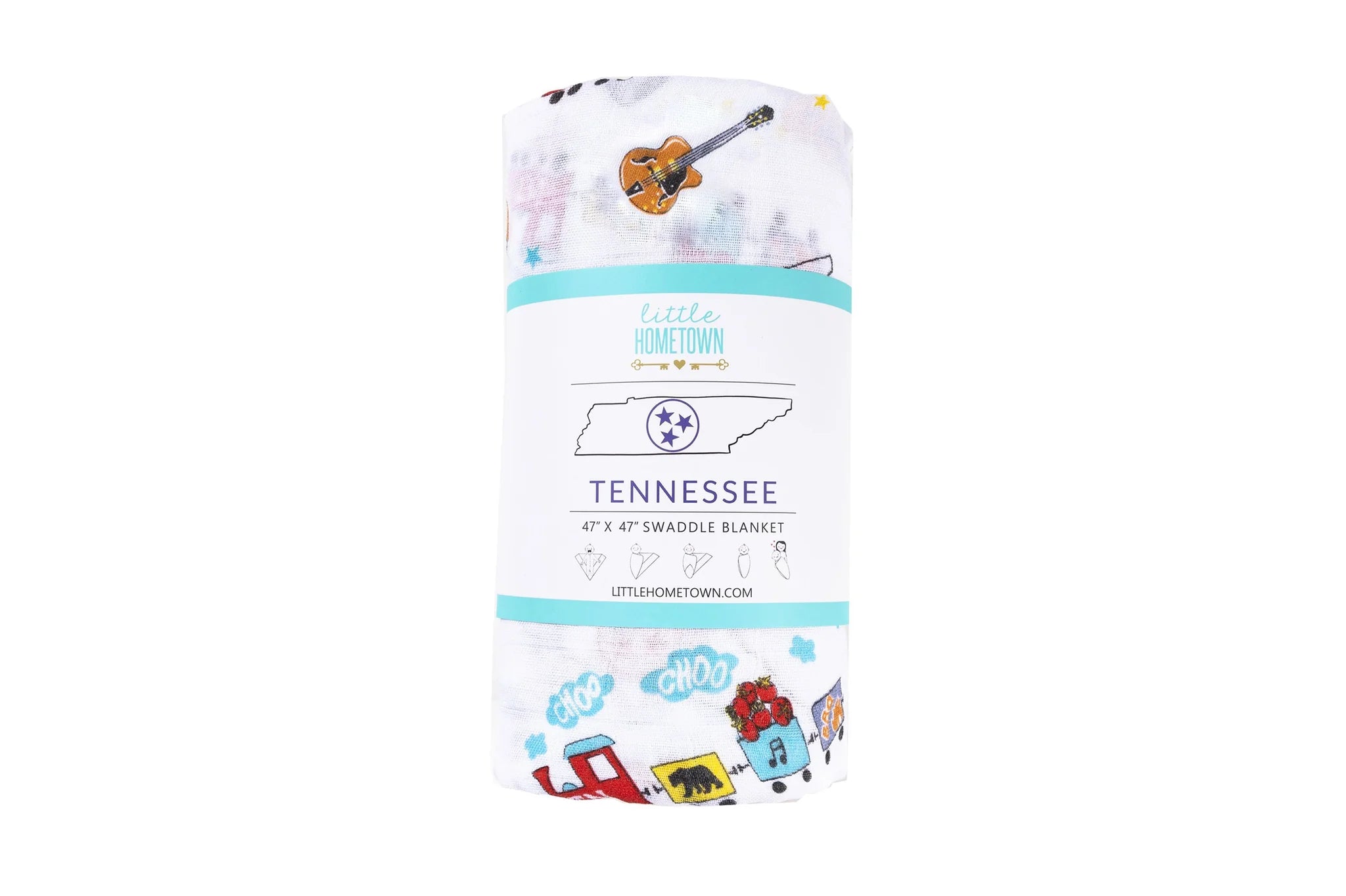 Tennessee Baby Muslin Swaddle Receiving Blanket