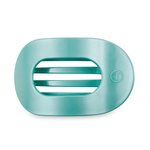 Teleties Flat Round Clip | Totally Turquoise - *CHOOSE YOUR SIZE*