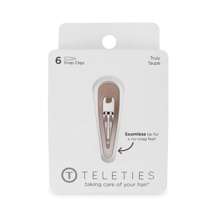 Teleties 6ct Snap Clip - Truly Taupe