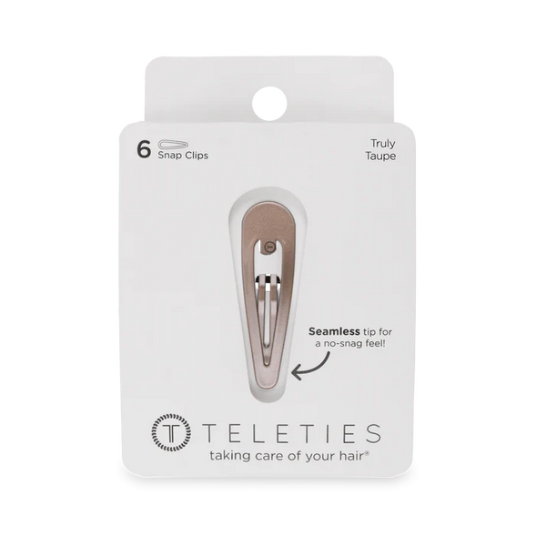 Teleties 6ct Snap Clip - Truly Taupe
