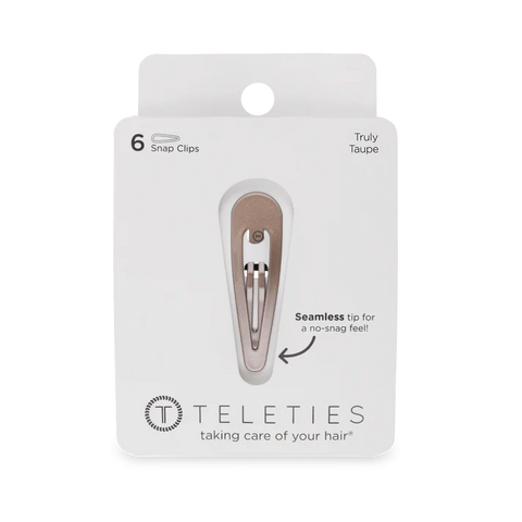 Teleties 6ct Snap Clip - Truly Taupe