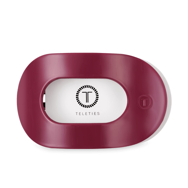 Teleties Flat Round Hair Clip - Mulberry