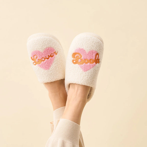 Fuzzy Slippers - Book Lover