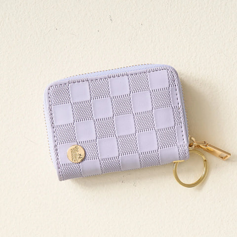 Zip Around Wallet - Periwinkle Check