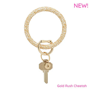 Print Collection | Silicone Big O® Key Ring • Gold Rush Cheetah