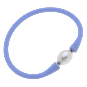 Bali Freshwater Pearl Silicone Bracelet in Lilac