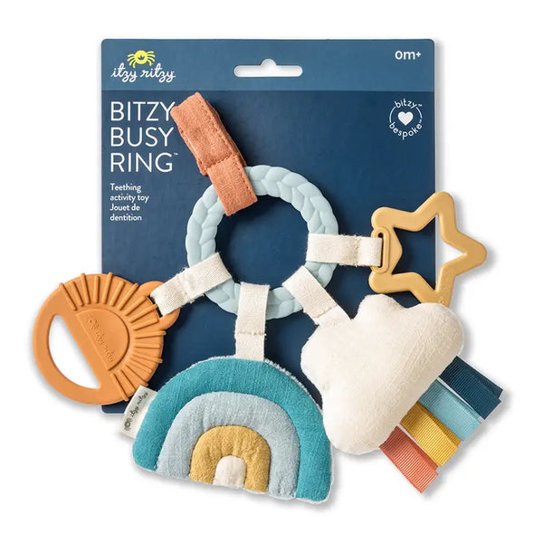 Bitzy Busy Ring™ Teething Activity Toy | Cloud